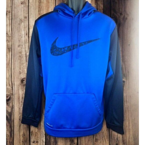 Nike Mens Therma-Fit Blue Hoodie Large - Picture 1 of 8